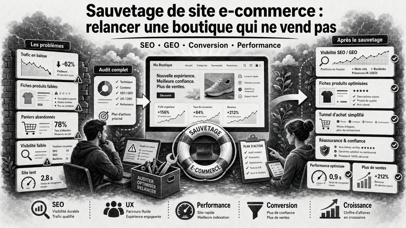 Sauvetage de site e-commerce : que faire quand une boutique en ligne ne vend pas ?